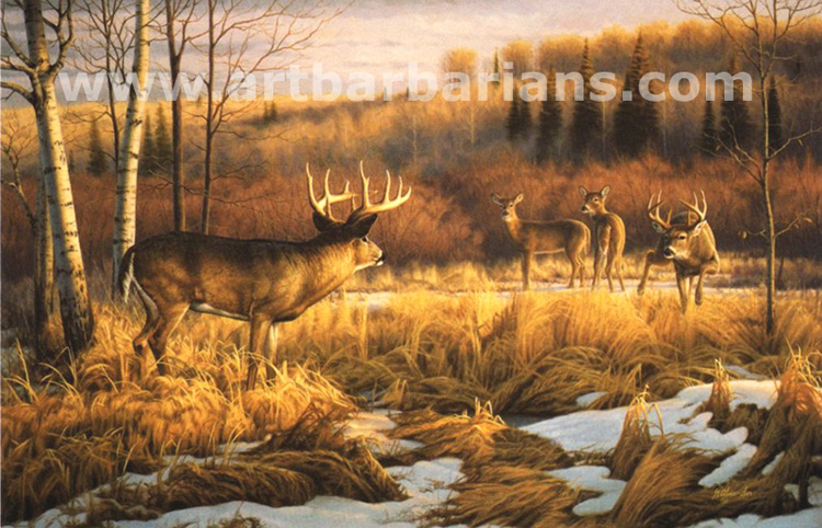 fighting whitetail buck wallpaper