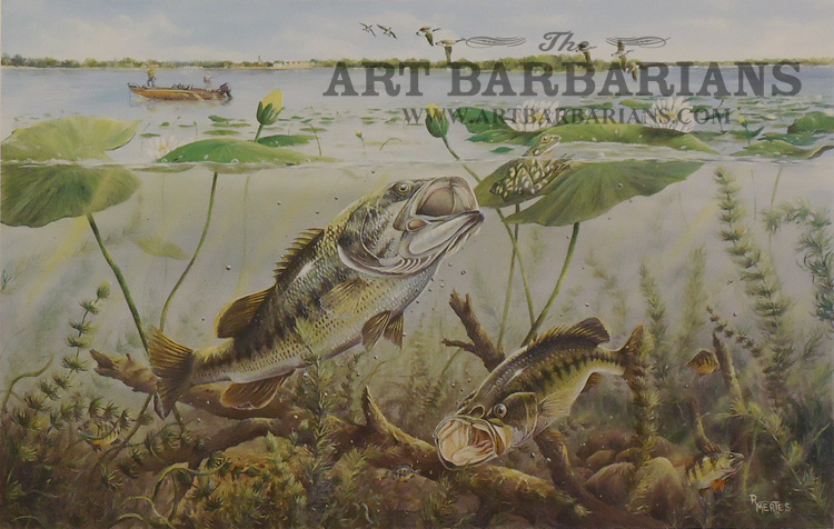 Bass Prints  David Miller Art – David Miller Fish & Wildlife Art