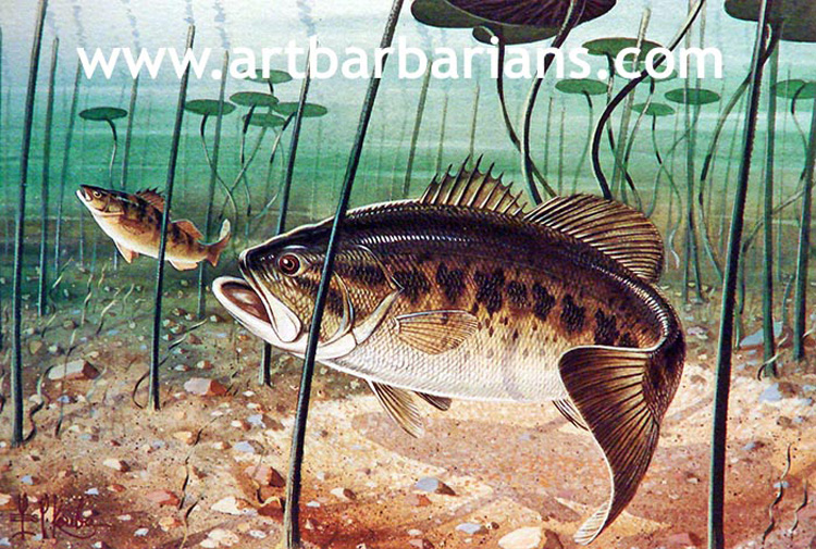 largemouth bass paintings