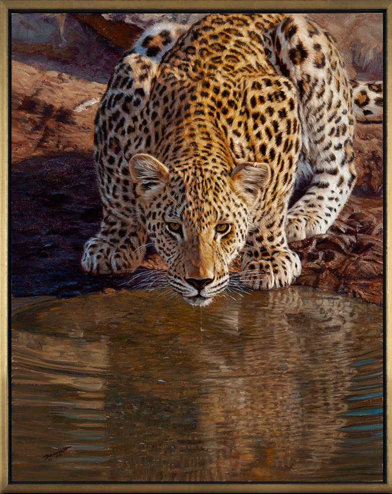 Watercolor Leopard Original Painting