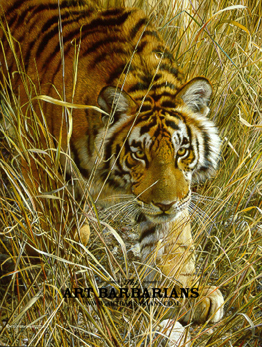 stalking tiger painting